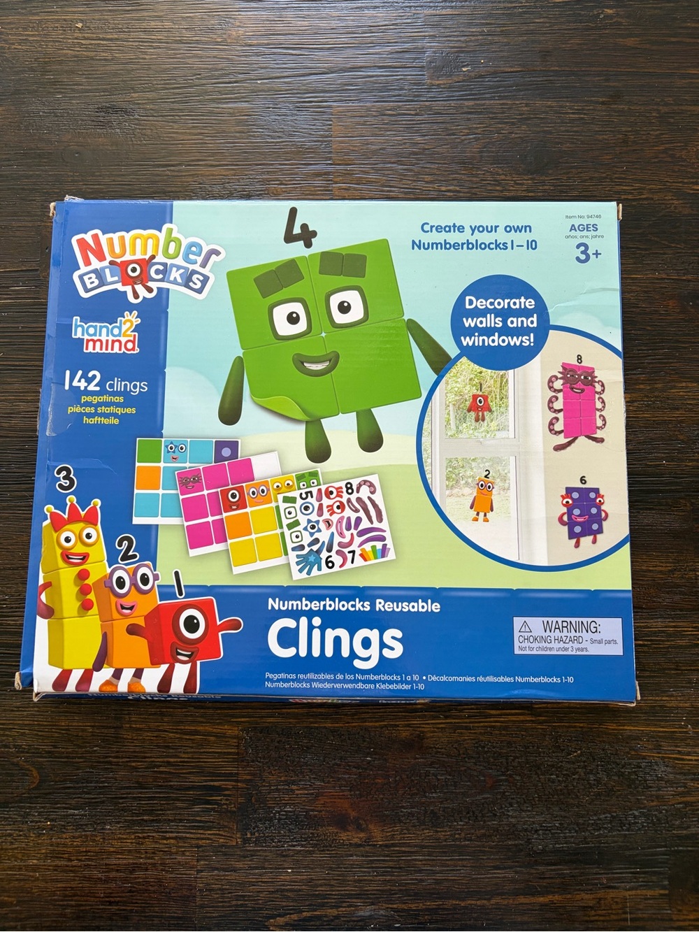 Numberblocks Reusable Clings by Hand2mind Kids Learning Toy